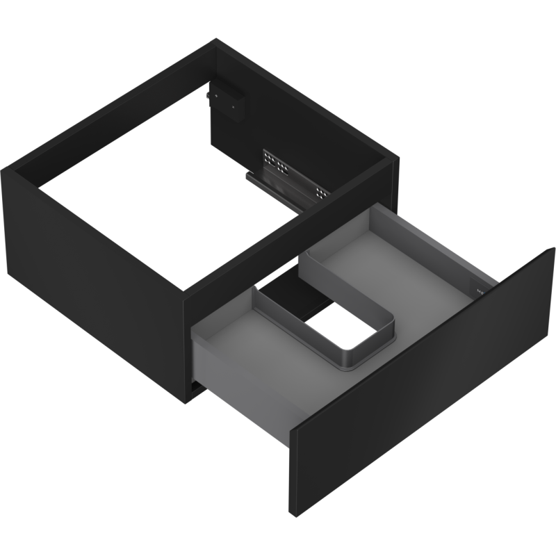 Mexen Orio meuble de salle de bains sous lavabo 50 cm, 1 tiroir, noir mat - 91A10-05023-1-BF71