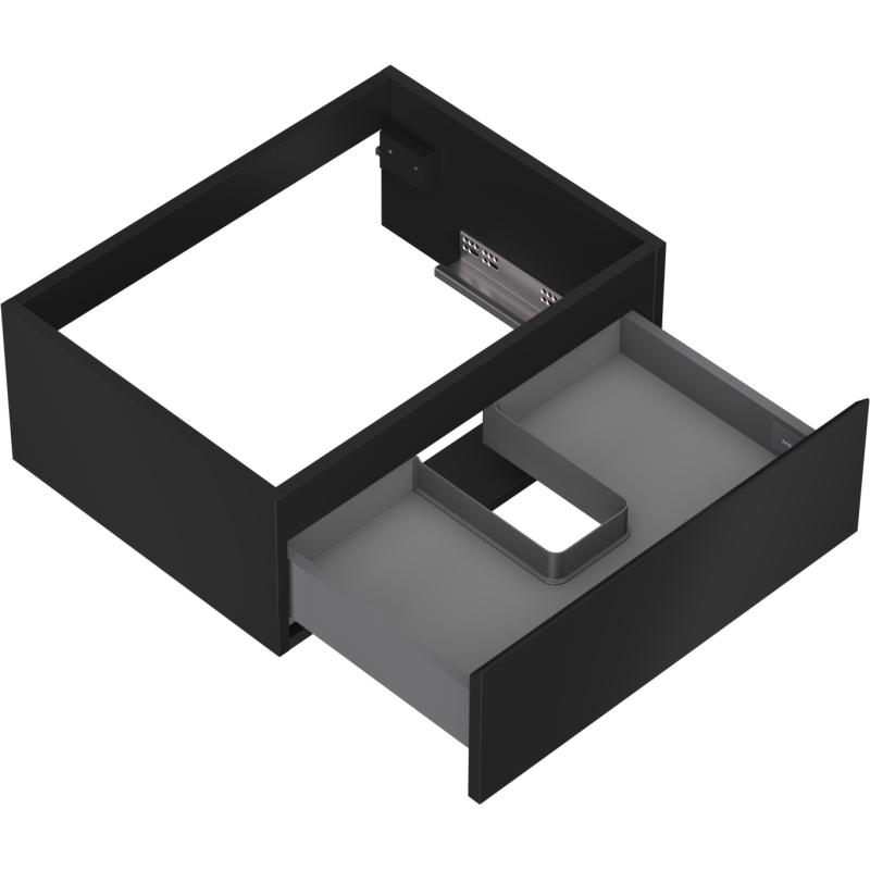 Mexen Orio armoire de salle de bains sous le lavabo 60 cm, 1 tiroir, noir mat - 91A10-06023-1-BF71