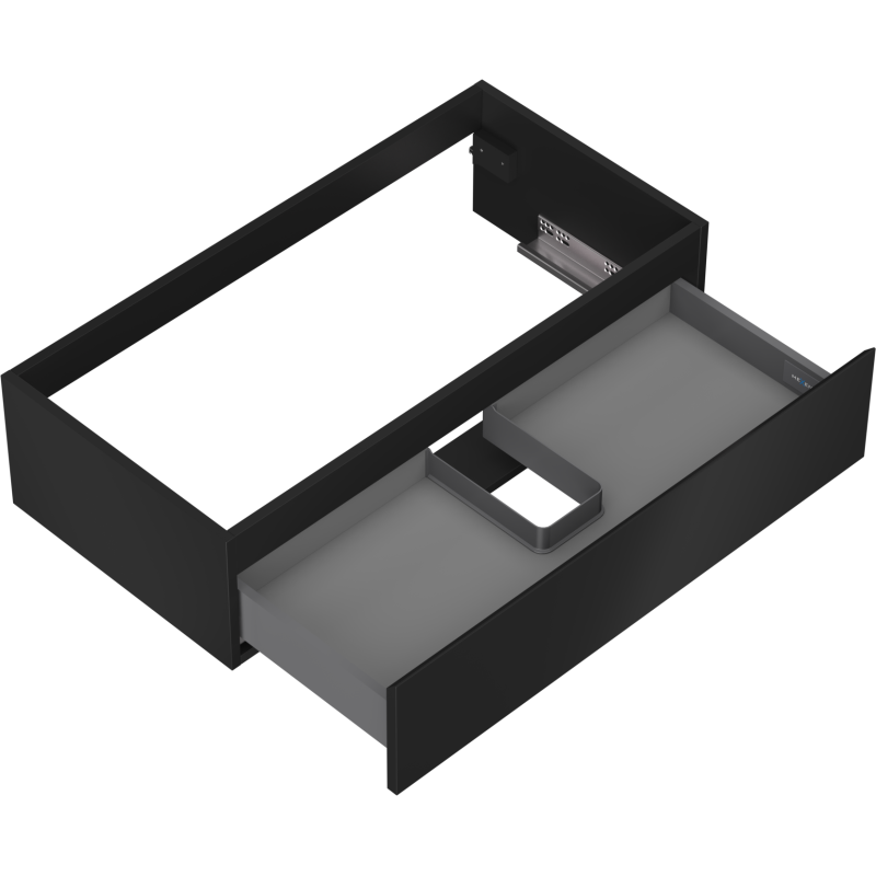 Mexen Orio armoire de salle de bain sous lavabo 90 cm, 1 tiroir, noir mat - 91A10-09023-1-BF71