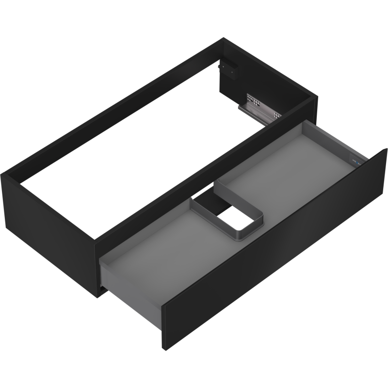 Mexen Orio meuble de salle de bain sous lavabo 100 cm, 1 tiroir, noir mat - 91A10-10023-1-BF71