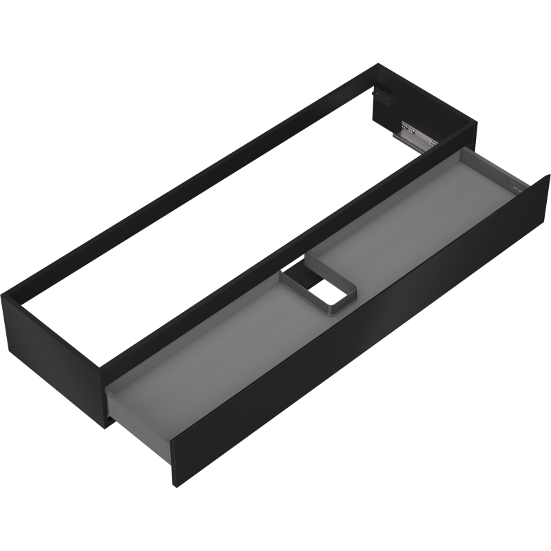 Mexen Orio meuble sous-vasque 160 cm, 1 tiroir, noir mat - 91A10-16023-1-BF71