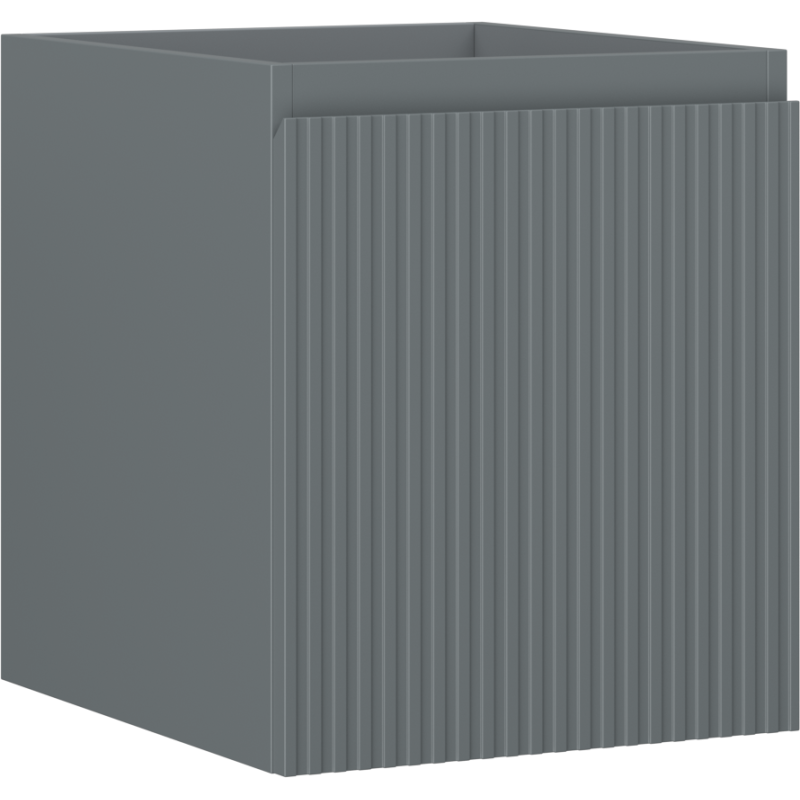 Mexen Rivel meuble de salle de bains sous-lavabo 40 cm, 1 tiroir, rainuré, gris mat - 91A20-04047-1-BF66