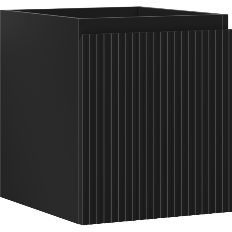 Mexen Rivel armoire de salle de bain sous-lavabo 40 cm, 1 tiroir, rainurée, noir mat - 91A20-04047-1-BF71