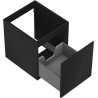 Mexen Rivel armoire de salle de bain sous-lavabo 40 cm, 1 tiroir, rainurée, noir mat - 91A20-04047-1-BF71