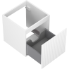 Mexen Rivel meuble de salle de bain sous lavabo 45 cm, 1 tiroir, rainuré, blanc mat - 91A20-04547-1-BF01