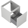 Mexen Rivel meuble de salle de bain sous-lavabo 45 cm, 1 tiroir, rainuré, gris mat - 91A20-04547-1-BF62