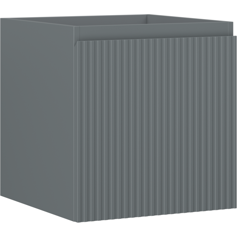 Mexen Rivel armoire de salle de bains sous lavabo 45 cm, 1 tiroir, rainurée, graphite mat - 91A20-04547-1-BF66