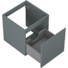 Mexen Rivel meuble de salle de bain sous lavabo 45 cm, 1 tiroir, rainuré, graphite mat - 91A20-04547-1-BF66