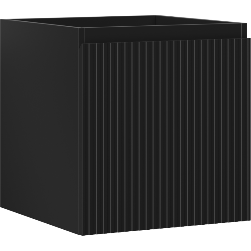 Mexen Rivel armoire de salle de bain sous lavabo 45 cm, 1 tiroir, rainuré, noir mat - 91A20-04547-1-BF71
