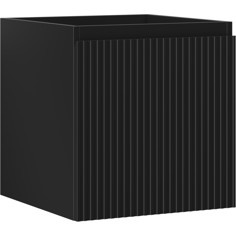 Mexen Rivel meuble de salle de bain sous lavabo 45 cm, 1 tiroir, rainuré, noir mat - 91A20-04547-1-BF71