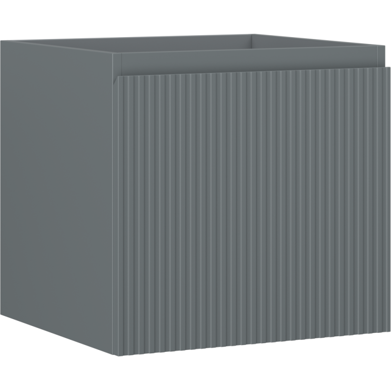 Mexen Rivel armoire de salle de bains pour lavabo 50 cm, 1 tiroir, rainuré, graphite mat - 91A20-05047-1-BF66