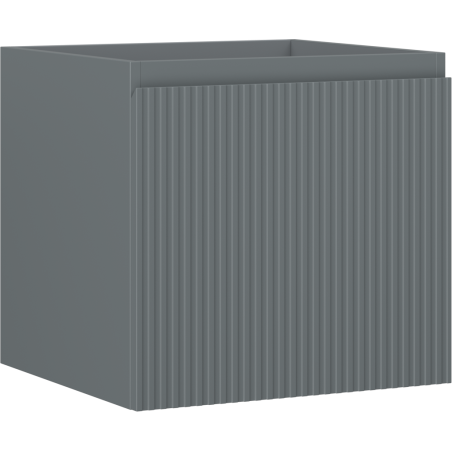 Mexen Rivel armoire de salle de bains pour lavabo 50 cm, 1 tiroir, rainuré, graphite mat - 91A20-05047-1-BF66