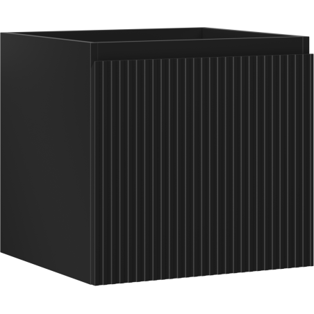 Mexen Rivel meuble de salle de bain sous-vasque 50 cm, 1 tiroir, strié, noir mat - 91A20-05047-1-BF71
