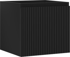 Mexen Rivel meuble de salle de bain sous-vasque 50 cm, 1 tiroir, strié, noir mat - 91A20-05047-1-BF71