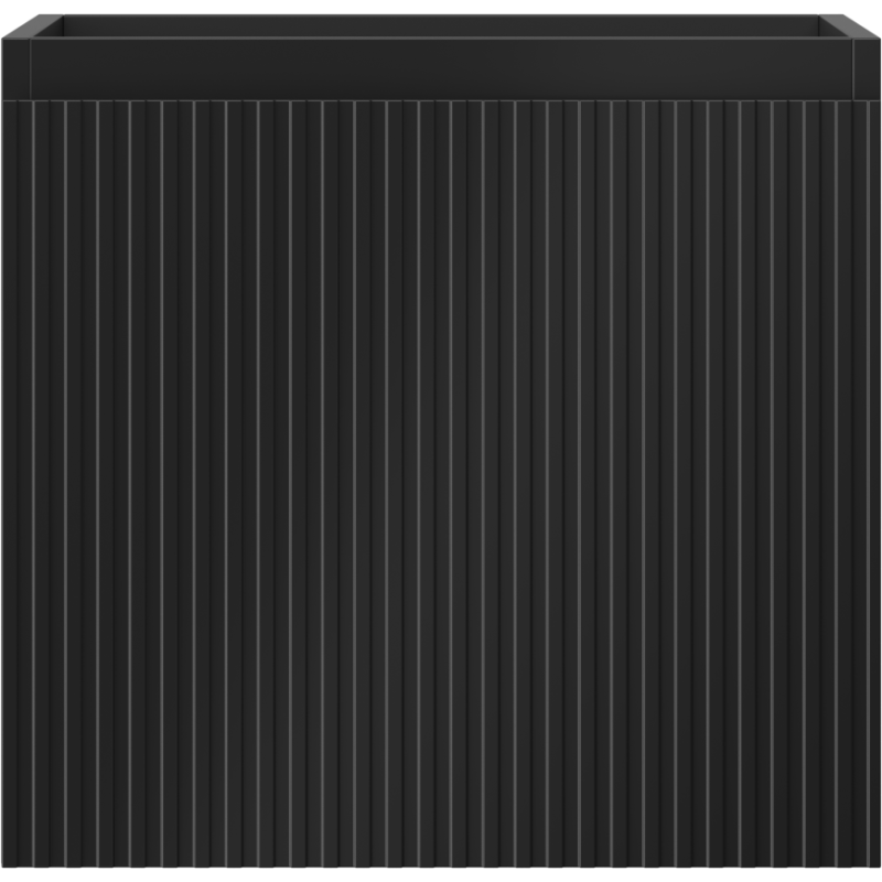 Mexen Rivel meuble de salle de bain sous-vasque 50 cm, 1 tiroir, strié, noir mat - 91A20-05047-1-BF71