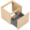 Mexen Rivel meuble de salle de bain sous lavabo 50 cm, 1 tiroir, rainuré, chêne - 91A20-05047-1-BF81