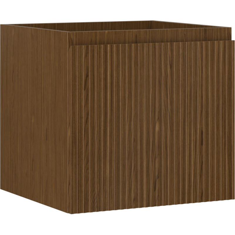 Mexen Rivel armoire de salle de bain sous lavabo 50 cm, 1 tiroir, rainurée, noyer - 91A20-05047-1-BF86