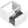 Mexen Rivel meuble de salle de bain sous lavabo 60 cm, 1 tiroir, rainuré, blanc mat - 91A20-06047-1-BF01