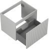 Mexen Rivel armoire de salle de bain sous-lavabo 60 cm, 1 tiroir, rainurée, gris mat - 91A20-06047-1-BF62