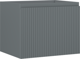 Mexen Rivel meuble de salle de bain sous-vasque 60 cm, 1 tiroir, rainuré, graphite mat - 91A20-06047-1-BF66