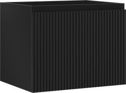 Mexen Rivel armoire de salle de bain sous-vasque 60 cm, 1 tiroir, rainurée, noir mat - 91A20-06047-1-BF71