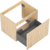Mexen Rivel meuble de salle de bain sous lavabo 60 cm, 1 tiroir, rainuré, chêne - 91A20-06047-1-BF81