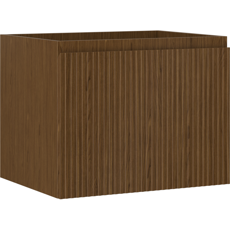 Mexen Rivel meuble sous-lavabo 60 cm, 1 tiroir, rainuré, noyer - 91A20-06047-1-BF86