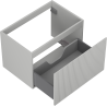 Mexen Rivel meuble de salle de bain sous lavabo 70 cm, 1 tiroir, rainuré, gris mat - 91A20-07047-1-BF62