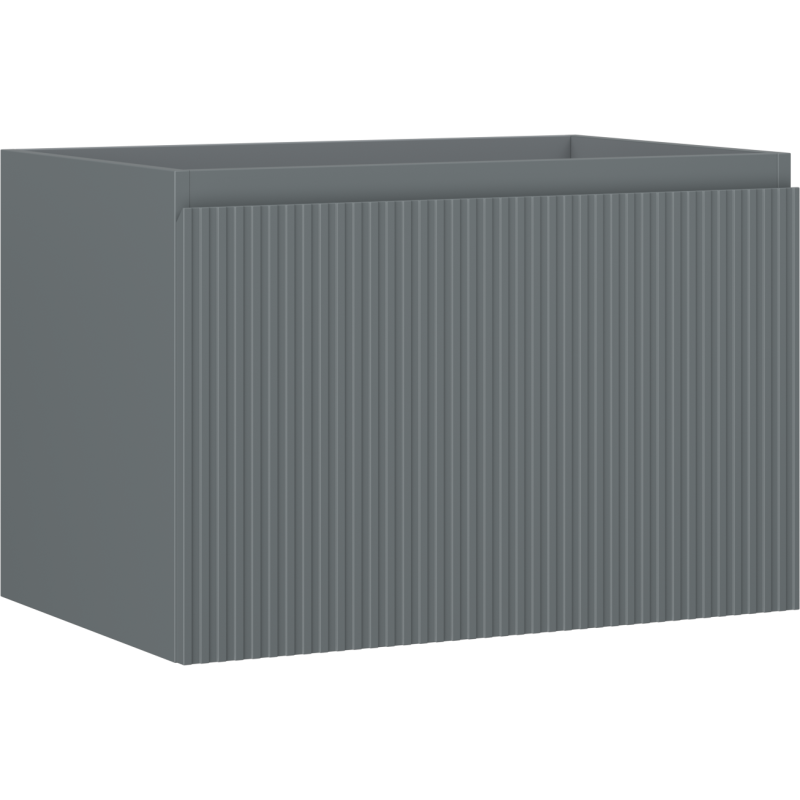 Mexen Rivel meuble de salle de bain sous-lavabo 70 cm, 1 tiroir, rainuré, graphite mat - 91A20-07047-1-BF66