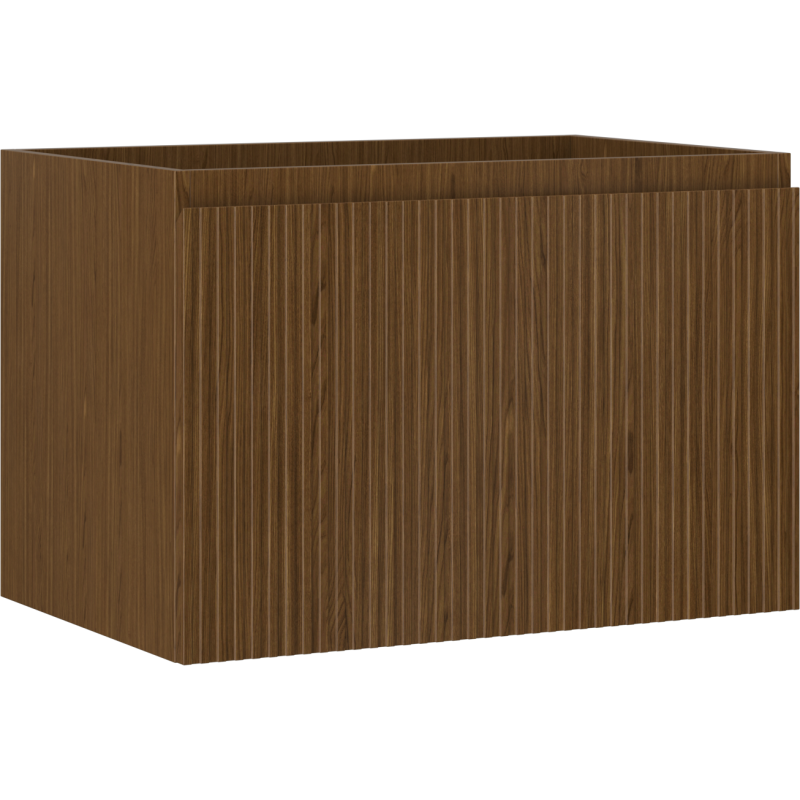 Mexen Rivel meuble de salle de bain sous-lavabo 70 cm, 1 tiroir, rainuré, noyer - 91A20-07047-1-BF86