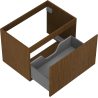 Mexen Rivel meuble de salle de bain sous-lavabo 70 cm, 1 tiroir, rainuré, noyer - 91A20-07047-1-BF86