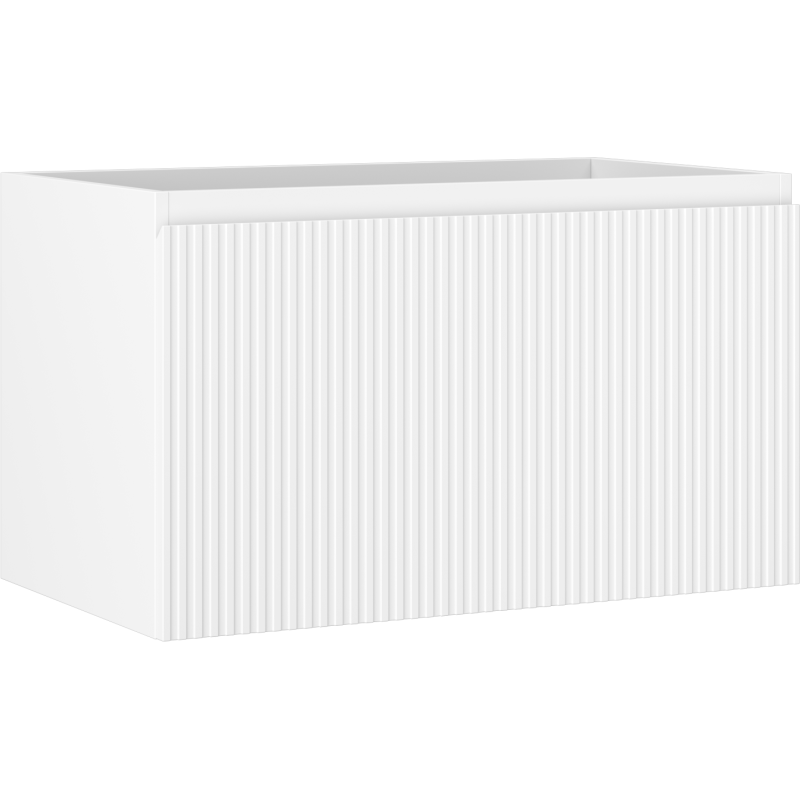 Mexen Rivel meuble de salle de bain sous lavabo 80 cm, 1 tiroir, rainuré, blanc mat - 91A20-08047-1-BF01