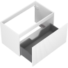 Mexen Rivel meuble de salle de bain sous lavabo 80 cm, 1 tiroir, rainuré, blanc mat - 91A20-08047-1-BF01
