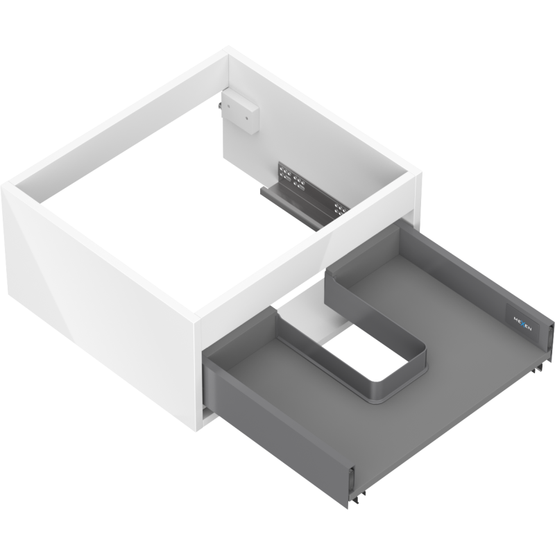 Mexen Box-A corps de l'armoire sous-lavabo 50 cm, 1 tiroir, blanc brillant - 91AX0-0500-235-1-00