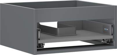 Mexen Box-A boîtier d'armoire sous-lavabo 50 cm, 1 tiroir, graphite mat - 91AX0-0500-235-1-66