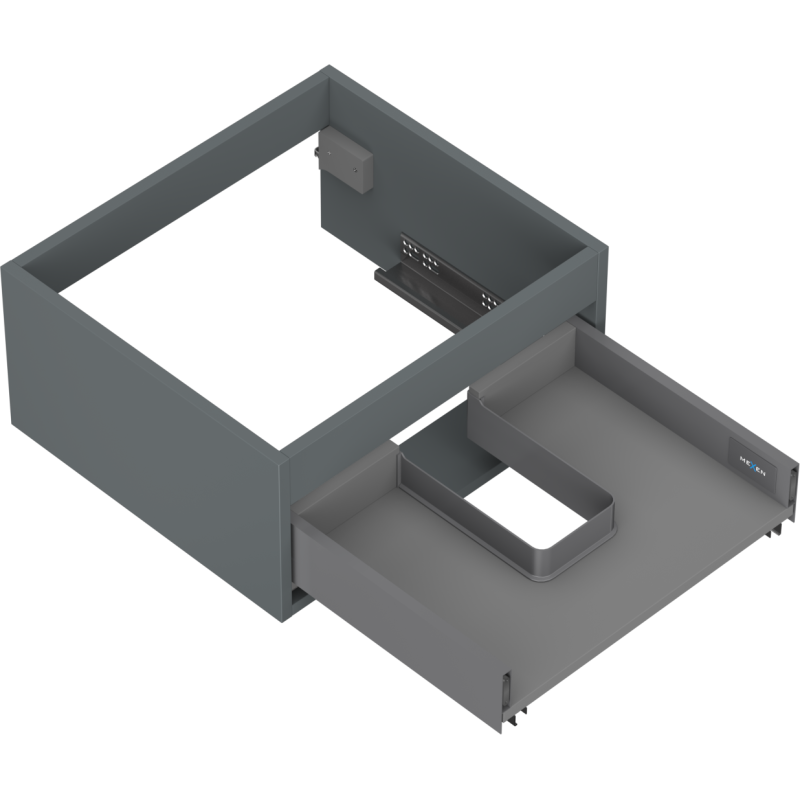 Mexen Box-A boîtier d'armoire sous-lavabo 50 cm, 1 tiroir, graphite mat - 91AX0-0500-235-1-66