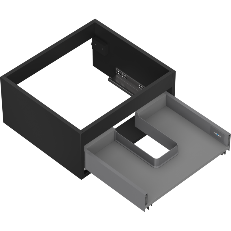 Mexen Box-A corps de meuble sous-lavabo 50 cm, 1 tiroir, noir mat - 91AX0-0500-235-1-71