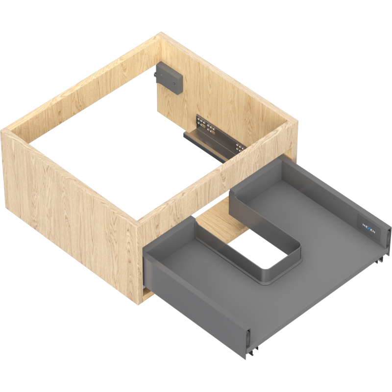 Mexen Box-A corps de meuble sous-vasque 50 cm, 1 tiroir, chêne - 91AX0-0500-235-1-81