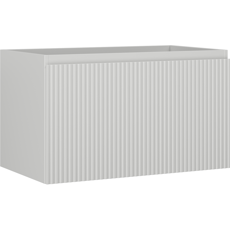 Mexen Rivel meuble de salle de bain sous-vasque 80 cm, 1 tiroir, rainuré, gris mat - 91A20-08047-1-BF62