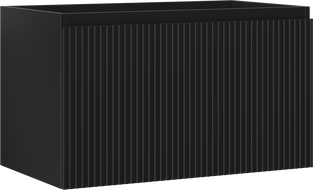 Mexen Rivel armoire de salle de bain sous-vasque 80 cm, 1 tiroir, rainurée, noir mat - 91A20-08047-1-BF71