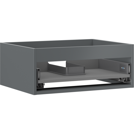Mexen Box-A boîtier de meuble sous-vasque 60 cm, 1 tiroir, graphite mat - 91AX0-0600-235-1-66