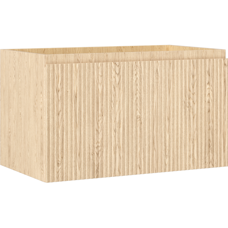 Mexen Rivel meuble de salle de bain sous lavabo 80 cm, 1 tiroir, rainuré, chêne - 91A20-08047-1-BF81
