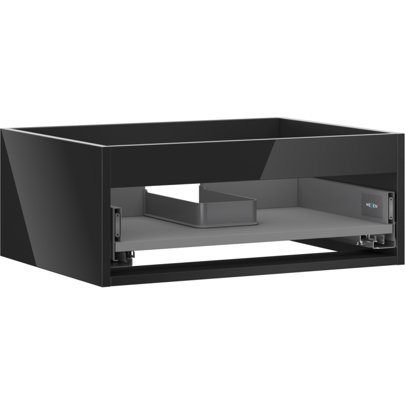 Mexen Box-A corps de meuble sous vasque 60 cm, 1 tiroir, noir brillant - 91AX0-0600-235-1-70