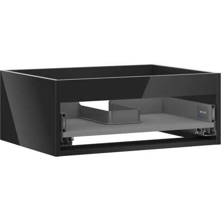 Mexen Box-A corps de meuble sous vasque 60 cm, 1 tiroir, noir brillant - 91AX0-0600-235-1-70