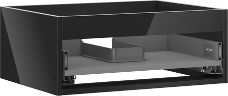 Mexen Box-A corps de meuble sous vasque 60 cm, 1 tiroir, noir brillant - 91AX0-0600-235-1-70