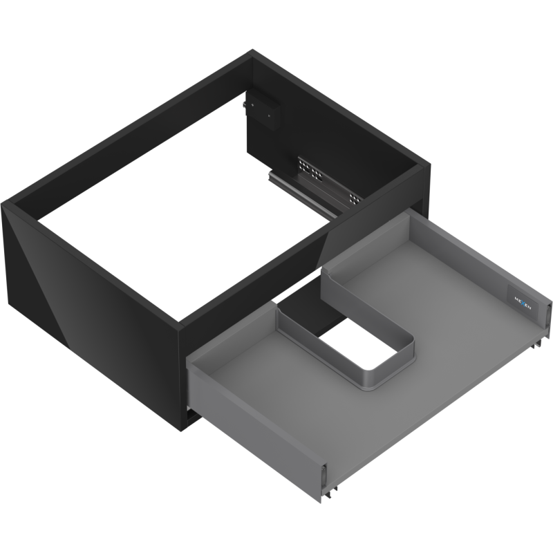 Mexen Box-A corps de meuble sous-lavabo 60 cm, 1 tiroir, noir brillant - 91AX0-0600-235-1-70