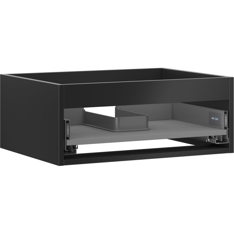Mexen Box-A caisson sous-vasque 60 cm, 1 tiroir, noir mat - 91AX0-0600-235-1-71