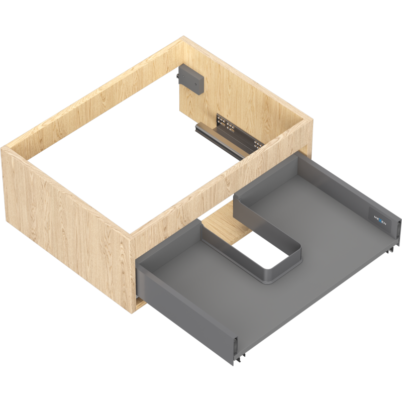Mexen Box-A corps de meuble sous lavabo 60 cm, 1 tiroir, chêne - 91AX0-0600-235-1-81