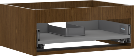 Mexen Box-A corps de meuble sous-vasque 60 cm, 1 tiroir, noyer - 91AX0-0600-235-1-86