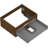 Mexen Box-A corps de meuble sous-vasque 60 cm, 1 tiroir, noyer - 91AX0-0600-235-1-86